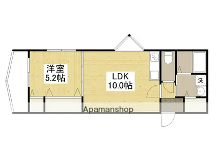 LINES(1LDK/2階)の間取り写真