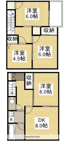 山陽本線 大門駅(広島) 徒歩17分 2階建 築18年(4DK)の間取り写真