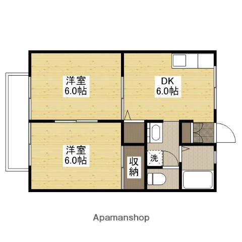 アーバン久松台Ⅰ C(2DK/1階)の間取り写真
