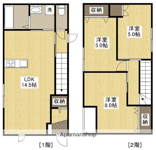 広島県福山市 2階建 築11年(3LDK)の間取り写真