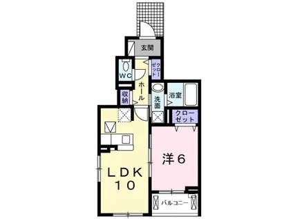 エクイティⅡ(1LDK/1階)の間取り写真