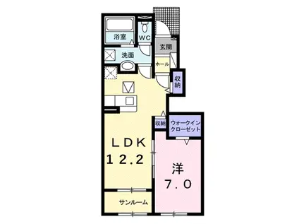 ケラステラ(1LDK/1階)の間取り写真