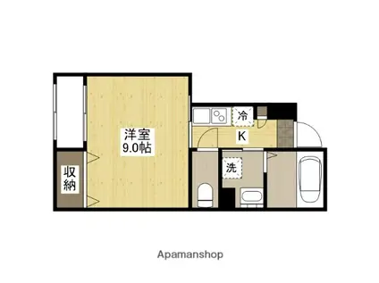 アルバ 北棟(1K/1階)の間取り写真