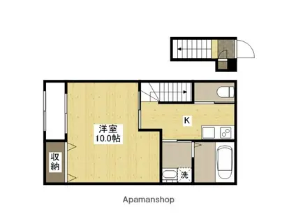 アルバ 北棟(1K/2階)の間取り写真