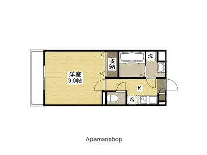 アプリシティ(1K/3階)の間取り写真