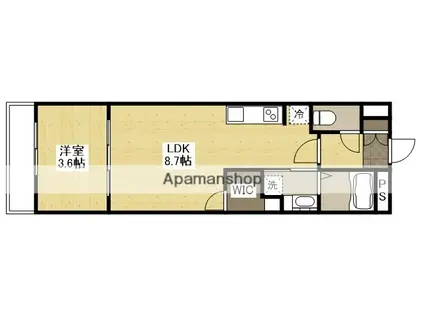 月光手城ルート2(1LDK/1階)の間取り写真