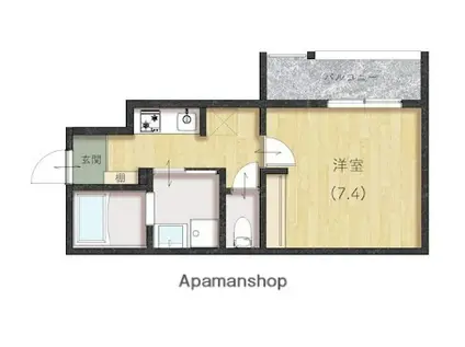 COMFORT三吉南(1K/3階)の間取り写真