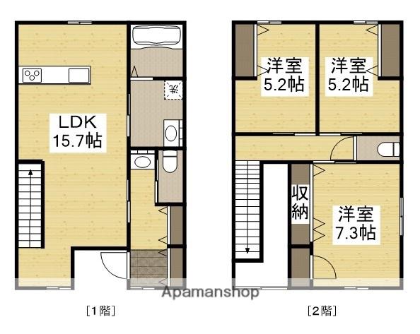グランメゾンクレスト南蔵王Ⅱ(3LDK)の間取り写真