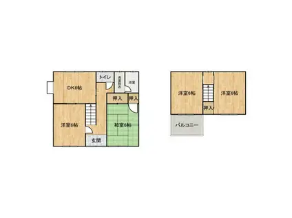 山陽本線 東福山駅 徒歩23分 2階建 築41年(4DK)の間取り写真