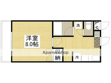 パラツィーナ光南(1DK/3階)の間取り写真