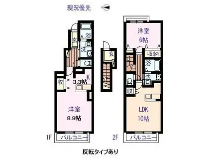 セイバリー(1K/1階)の間取り写真