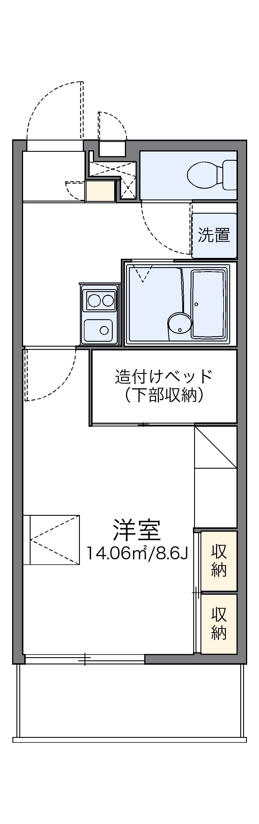 レオパレス秀(1K/2階)の間取り写真
