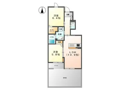 サンシャイン御幸(2LDK/1階)の間取り写真