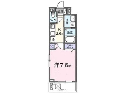 サンクレール(1K/3階)の間取り写真