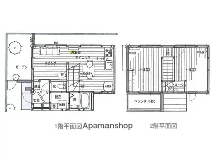 AKAGIアパートメント(2LDK)の間取り写真