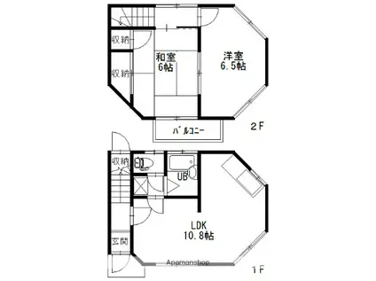 テラスハウスMS(2LDK/1階)の間取り写真