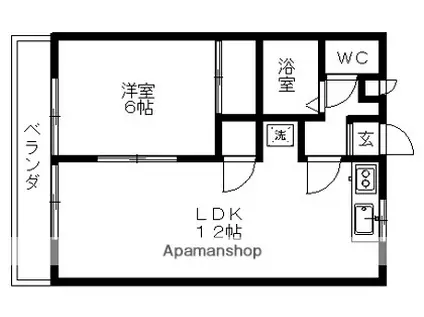 アーバンハイツヒロA(1LDK/1階)の間取り写真