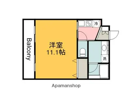 フリージアコート(1K/6階)の間取り写真