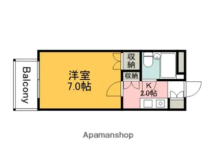 アストロ庚午(1K/3階)の間取り写真