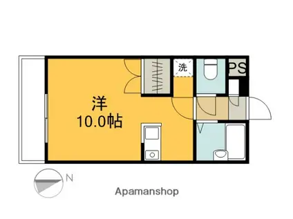 まさもとハウス(ワンルーム/1階)の間取り写真