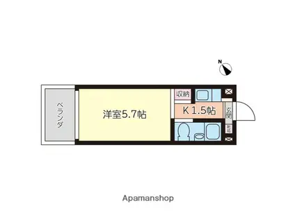 第5ナカムラビル(1K/7階)の間取り写真