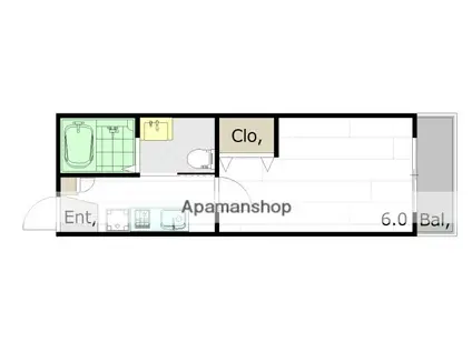 第2光和ビル(1K/3階)の間取り写真