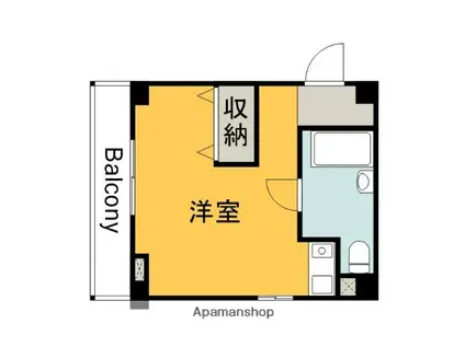 フローラル三篠(ワンルーム/4階)の間取り写真