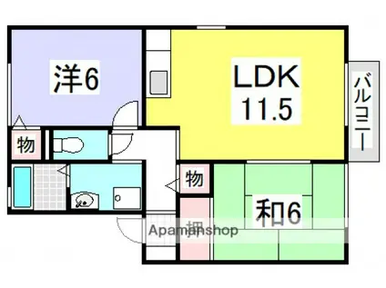 ビューラー22(2LDK/1階)の間取り写真