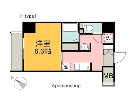 メゾン富士見町(1K/9階)の間取り写真