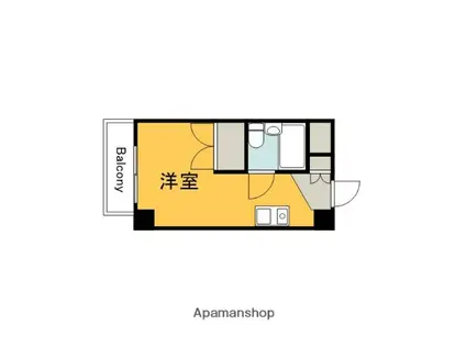 第4ファニー幸(ワンルーム/2階)の間取り写真