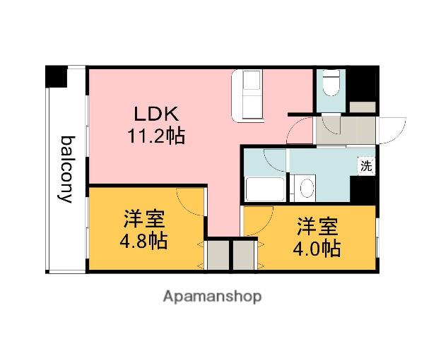 エトゥール古江駅前(2LDK/10階)の間取り写真
