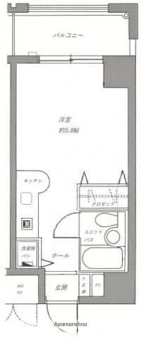 ダイアパレス皆実町弐番館(ワンルーム/3階)の間取り写真