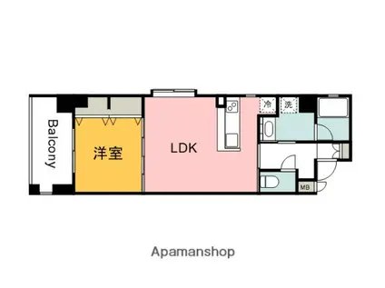 ラフィネ(1LDK/5階)の間取り写真