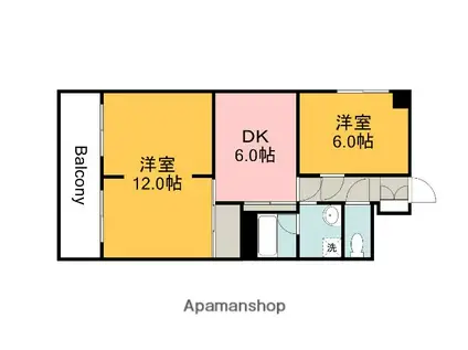 新中広ビル(3DK/4階)の間取り写真
