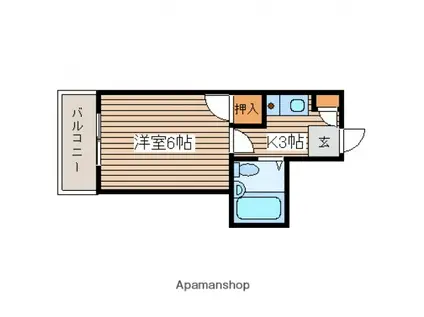 エスポア・コーポ2(1K/3階)の間取り写真