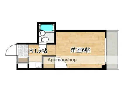 柴崎皆実町ビル(ワンルーム/1階)の間取り写真