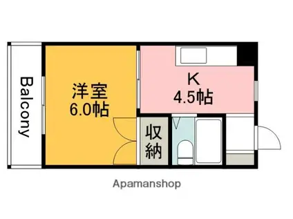 メゾン東雲Ⅰ(1K/5階)の間取り写真