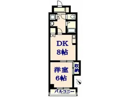 メゾン・ド・佐伯(1DK/3階)の間取り写真