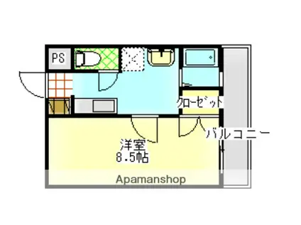 メルポート宇品神田(1DK/8階)の間取り写真