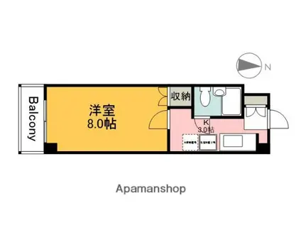 天神米田ビル(1K/4階)の間取り写真