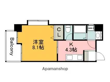 SEIWA BLD(1K/3階)の間取り写真