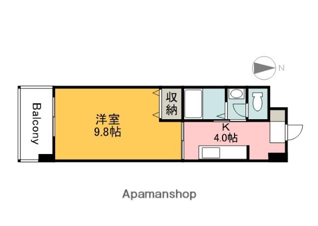 木もれ陽(1K/7階)の間取り写真