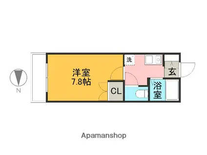 槇林ビル(1K/2階)の間取り写真