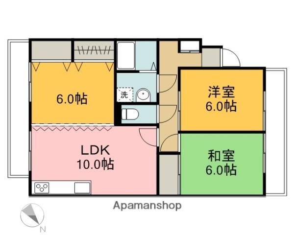 ハイコーポヤスダⅤ(3LDK/3階)の間取り写真