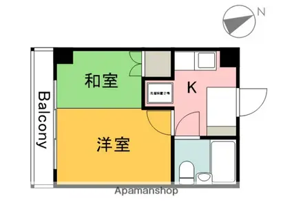 ピュアハウス(1K/3階)の間取り写真