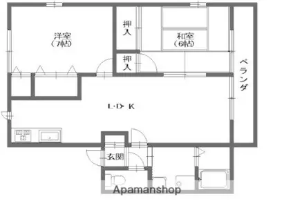 フィールドハイム(2LDK/2階)の間取り写真