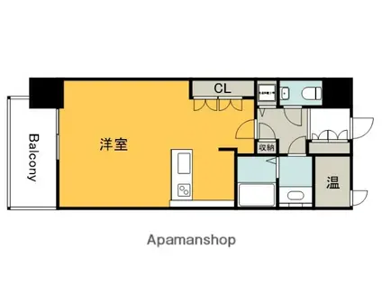 グランアークテラス(ワンルーム/8階)の間取り写真