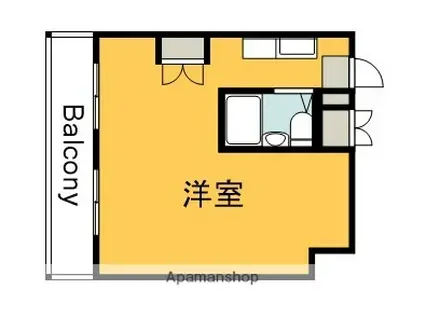 西原29(ワンルーム/4階)の間取り写真