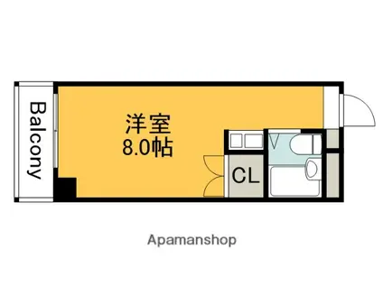 グリーンハイツ庚午(ワンルーム/6階)の間取り写真