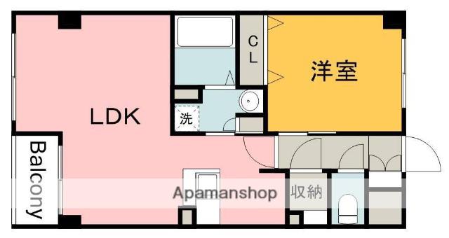 ヴィランス大塚Ⅱ(1LDK/4階)の間取り写真